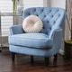 preview thumbnail 2 of 8, Tafton Tufted Oversized Fabric Club Chair by Christopher Knight Home - 33.50" L x 35.00" W x 34.50" H