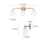 preview thumbnail 4 of 25, Siya Modern 3/2/1 Frosted Glass Bathroom Vanity Lights Romantic Gold Statement Wall Sconces