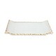 preview thumbnail 2 of 0, Alice Pazkus 11"L Glass Oblong Tray With Gold Edge