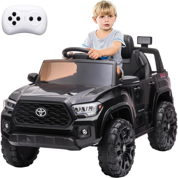 slide 2 of 18, 12V Electric Kids Ride On Car with Parent Remote Control Black