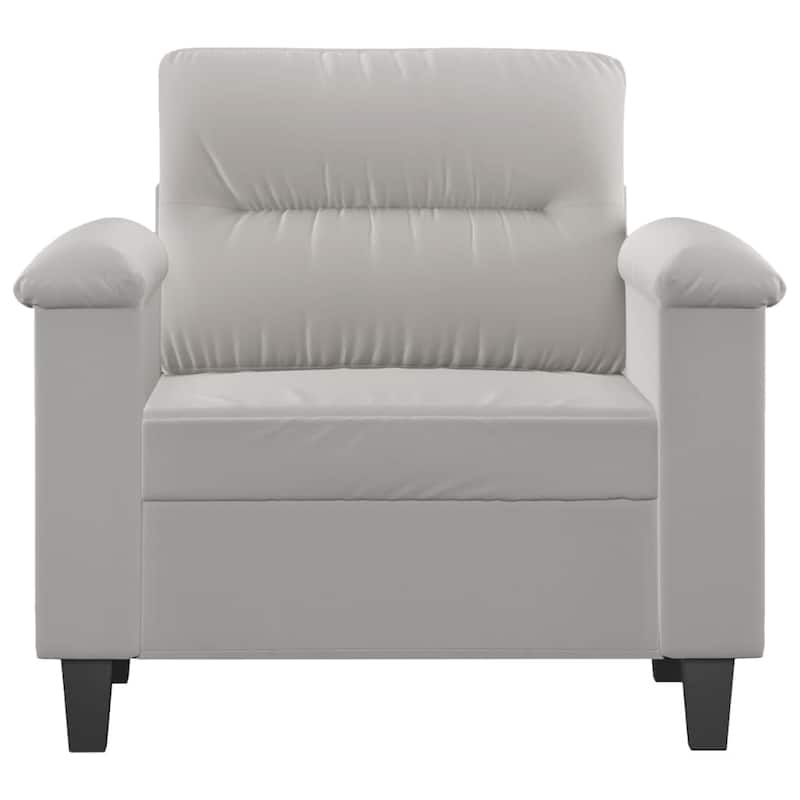 vidaXL Sofa Chair Living Room Upholstered Chair with Armrest Microfiber Fabric