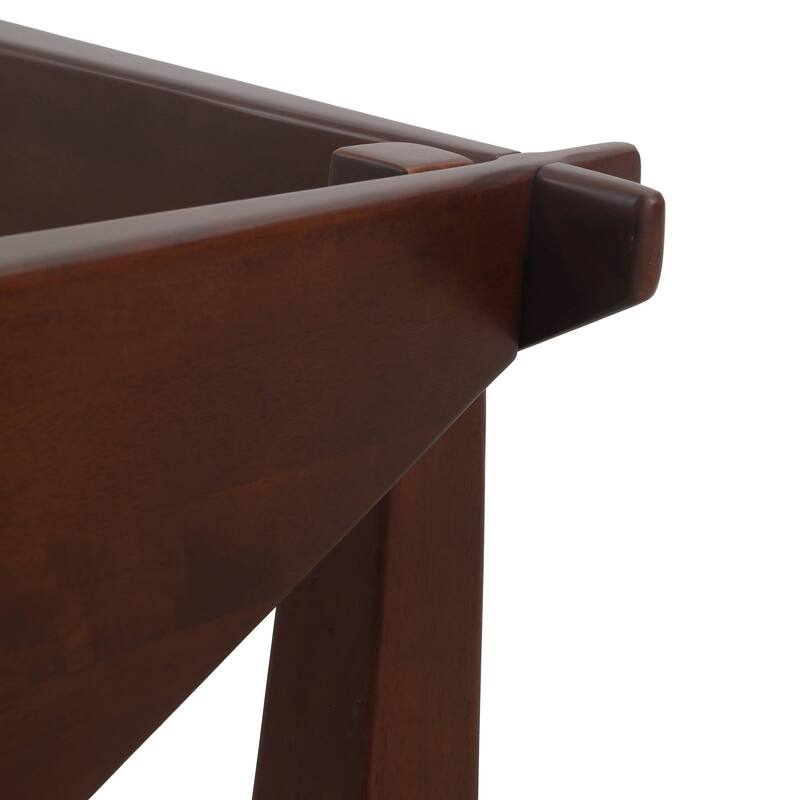 Triangular Coffee Table Base in Rubberwood with Stained Finish Imperial Series