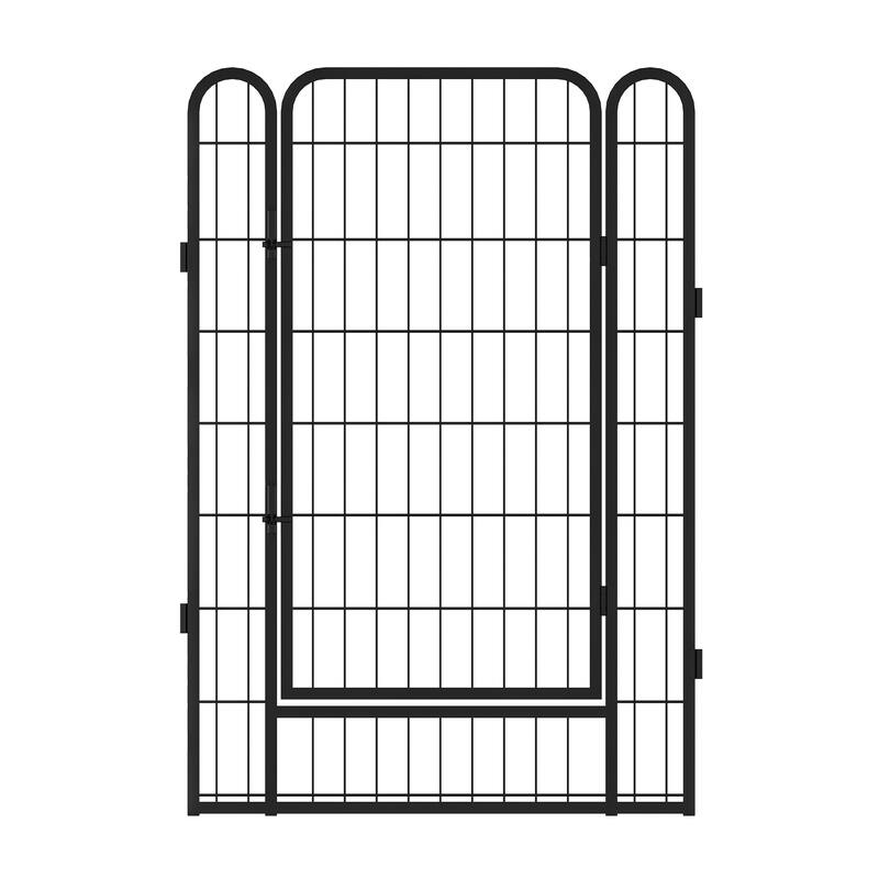 12 Panels Heavy Duty Metal Pet Fence Playpen Kit Indoor/Outdoor Pet Dog Fence Playground Exercise Pen (39.37 in. H x 27.76 W)