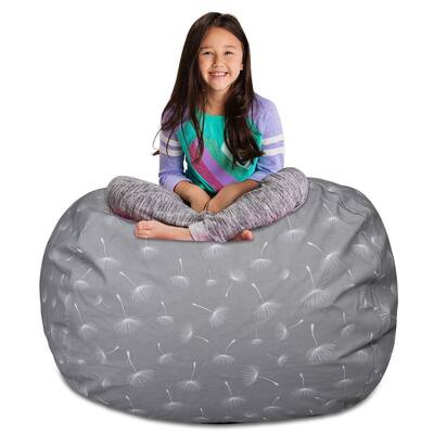 Kids Bean Bag Chair Cover Stuffed Animal Storage or Toy Organizer