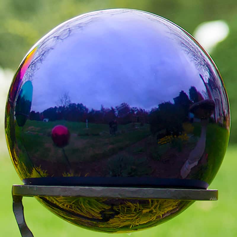 Stainless Steel Gazing Ball - Blue