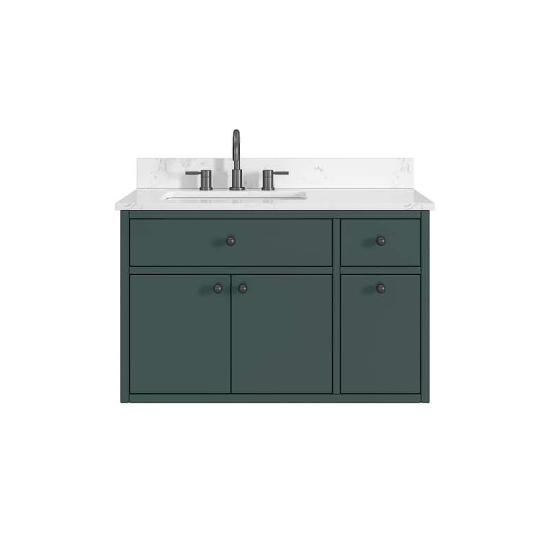 Avanity Paisley 36 in. Single Sink Vanity with Cala White Engineered Top