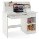 preview thumbnail 1 of 9, Costway Kids Study Desk Children Writing Table with Hutch Drawer - See Details White - See Details