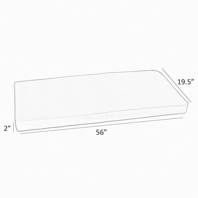 Sorra Home Sunbrella Outdoor Corded Bench Cushion