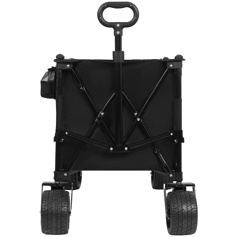 Foldable Wagon With Extended Tailgate, Extra Long Extender Wagon Cart,Beach Wagon Cart Heavy Duty
