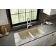 preview thumbnail 2 of 56, Karran Undermount Double Equal Bowl Quartz Kitchen Sink - 32" x 19.5" x 9" - 32" x 19.5" x 9"