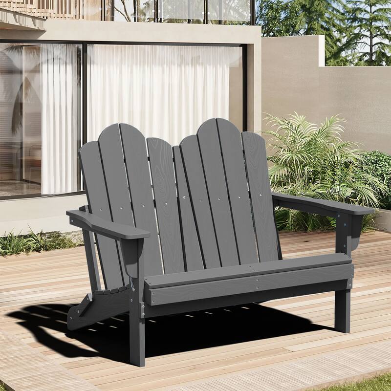 Outdoor HDPE Foldable Patio Loveseat