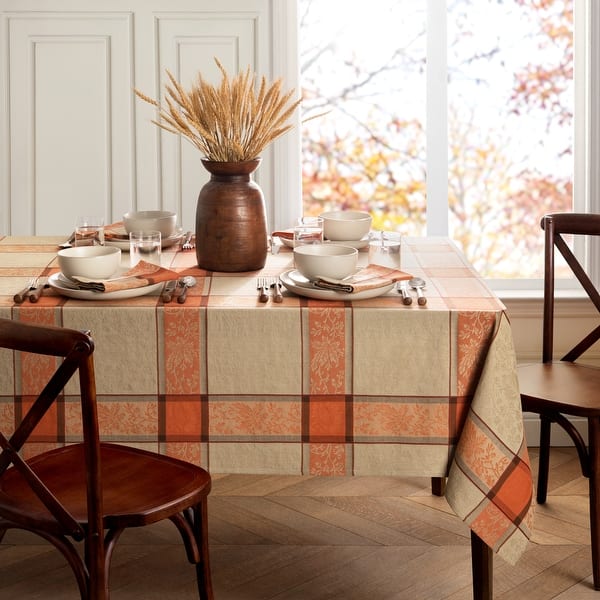 slide 2 of 5, Autumnal Harvest Jacquard Tablecloth 52x70