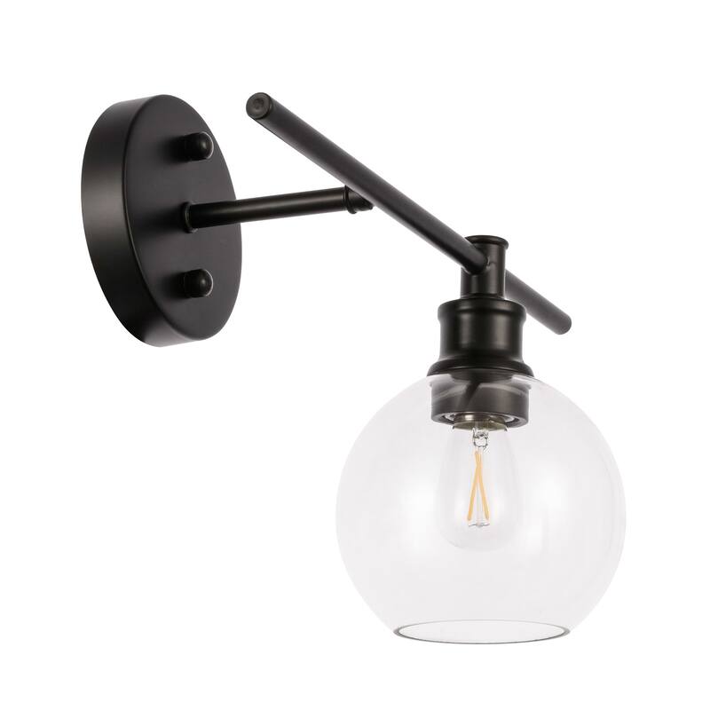 Collins 1-Light Glass Right Wall Sconce - 14.7/9.8