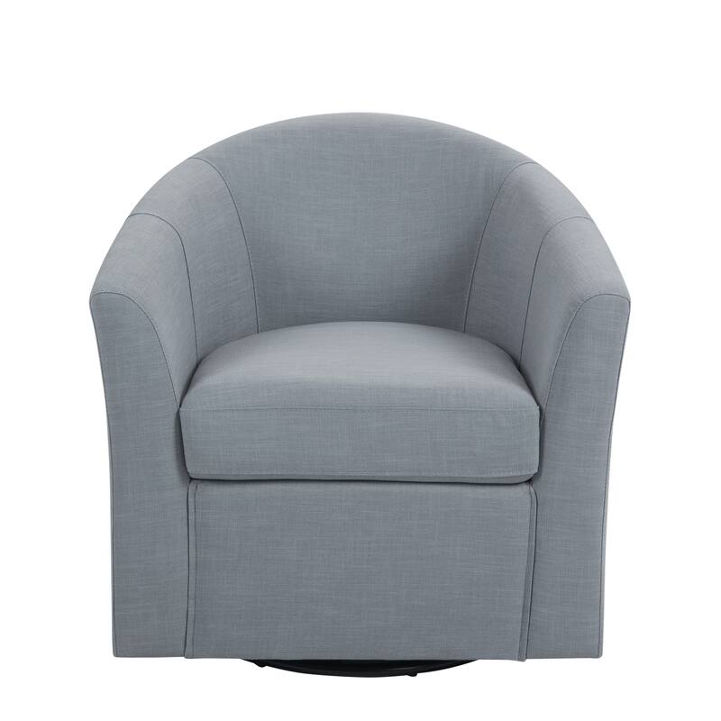 Modern Upholstered Swivel Barrel Chair Living Room Accent Chair