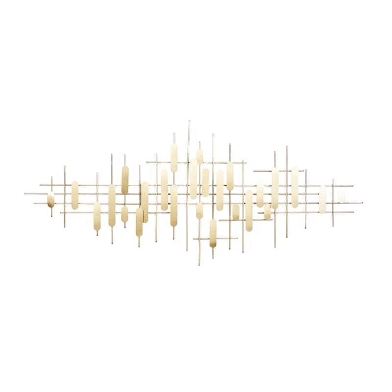 Metal Geometric Geometric Layered Home Wall Decor - Gold - CosmoLiving by Cosmopolitan - Gold