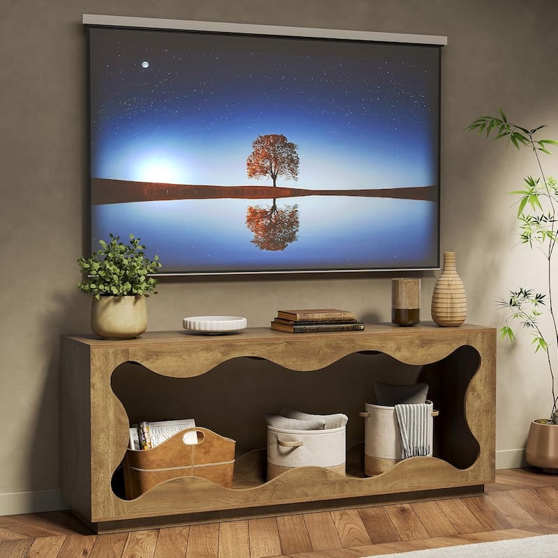 63 Inch TV Stand for 55/60/65-inch TVs, Entertainment Center with Storage