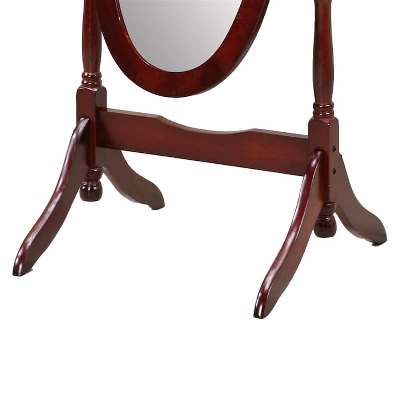 Traditional Queen Anna Style Wood Floor Mirror