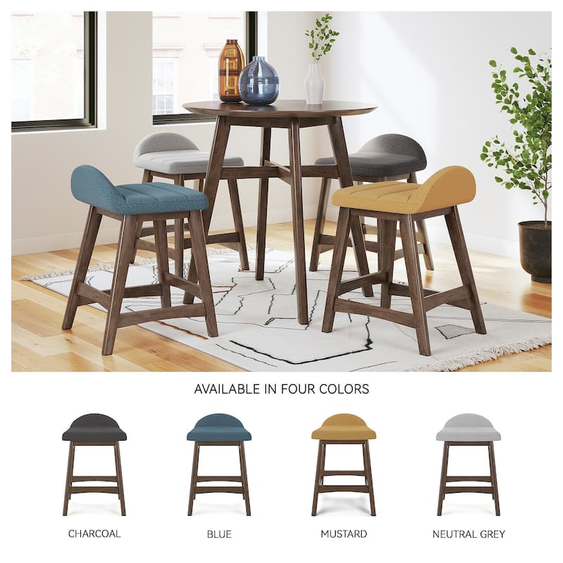 Signature Design by Ashley Lyncott Upholstered Counter Height Bar Stool (Set of 2) - 19"W x 20"D x 29"H