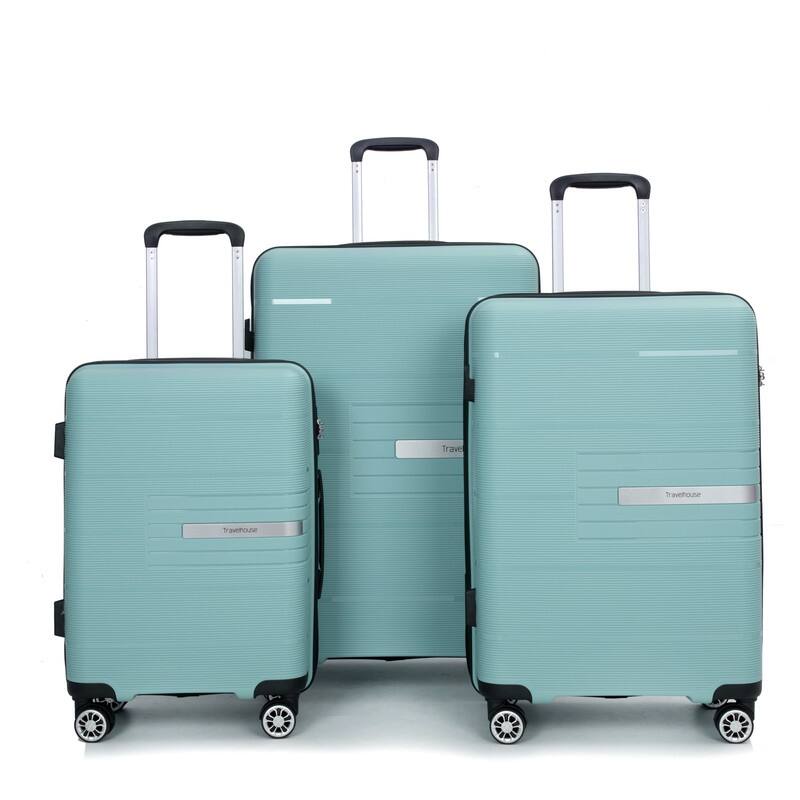 Hardshell Suitcase Double Spinner Wheels Lightweight Suitcase with TSA Lock,3-Piece Set