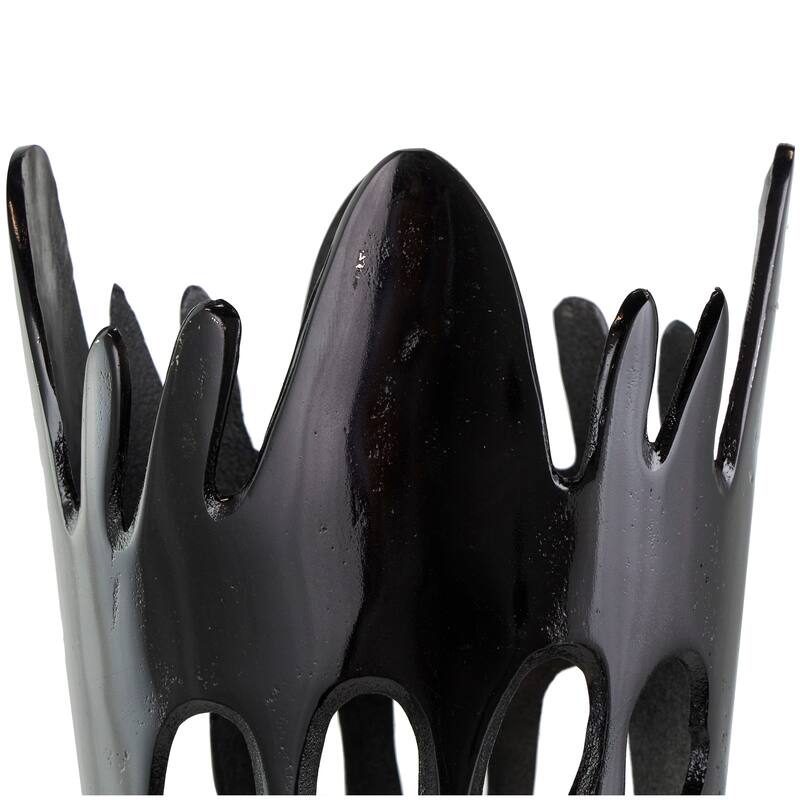 Gold, Silver or Black Aluminum Metal Drip Vase with Melting Designed Body