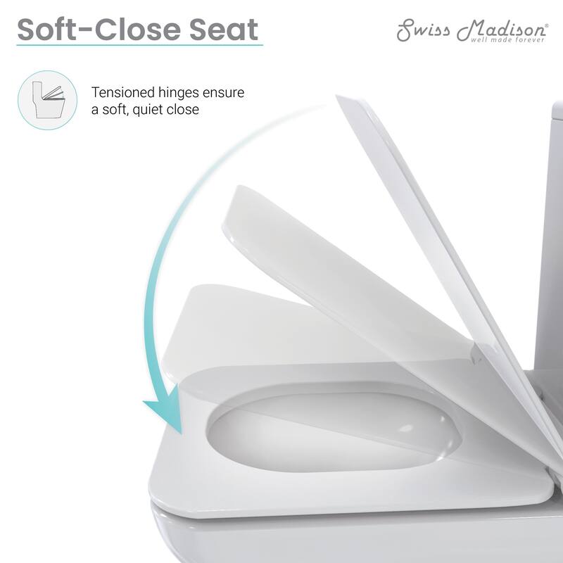 Concorde One Piece Square Toilet Dual Flush 1.1/1.6 gpf with 10" Rough In
