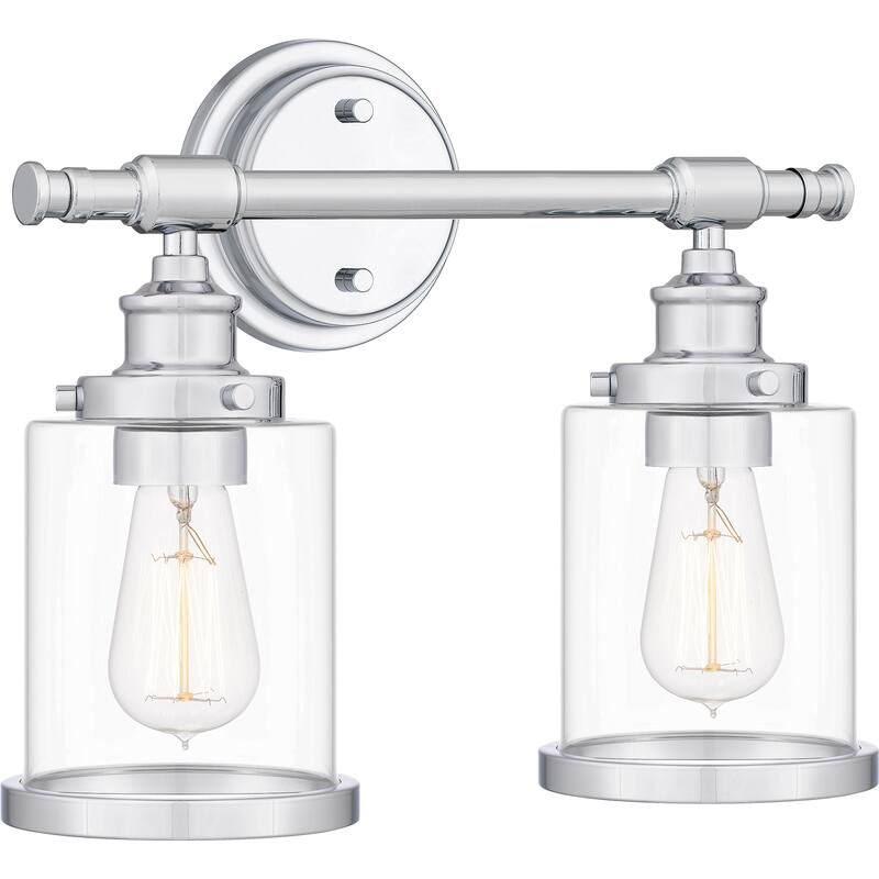 Dixie 2-Light Polished Chrome Vanity Light