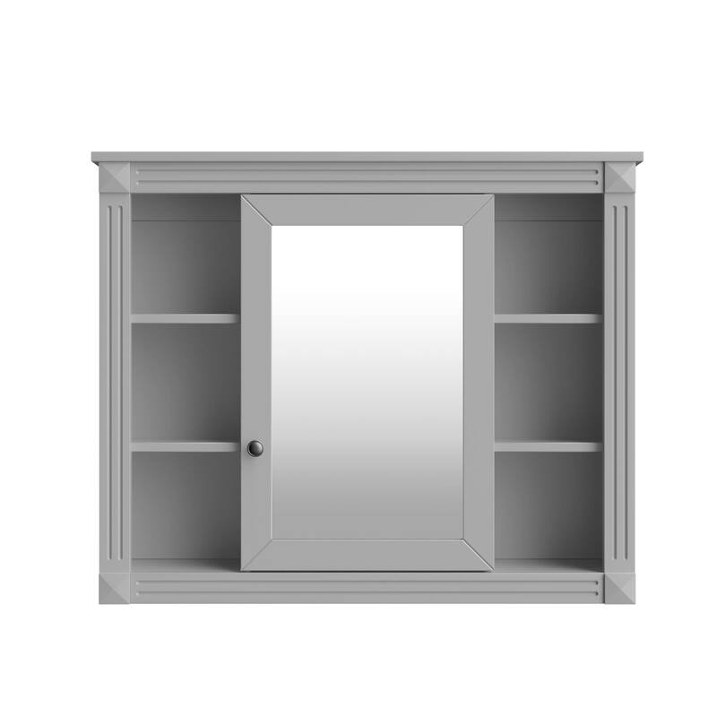 Roomfitters 36" Vanity with Sink and Mirror, Cabinet with 2 Doors and 2 Drawers, Royal Blue Modern Storage Set