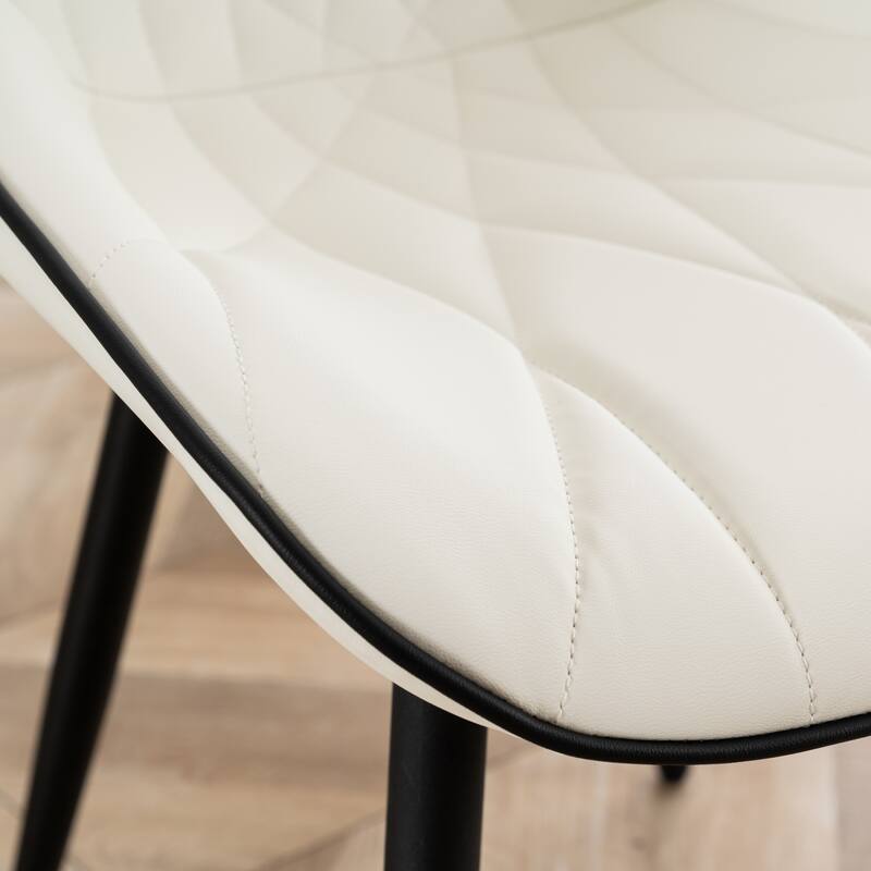 Modern Dining Chairs Set of 2 with Curved Backrest