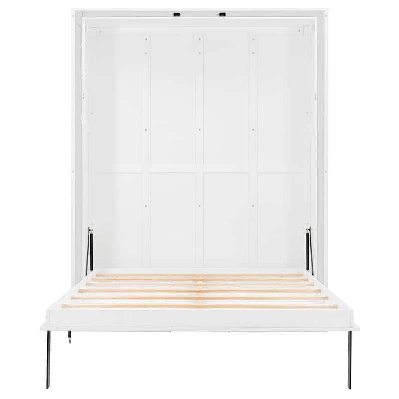 Queen Murphy Bed 360° Rotating Hidden Storage Racks Cabinet Wall Bed