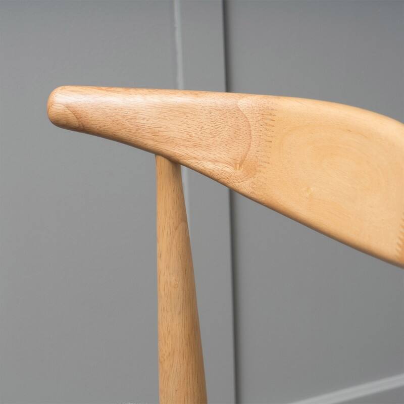 Set of 2 Rubberwood Dining Chairs with Ergonomic Backrest & Comfort Cushions