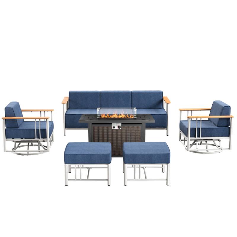 Outdoor Patio Funiture Set with Extra-Thick Seat cushion