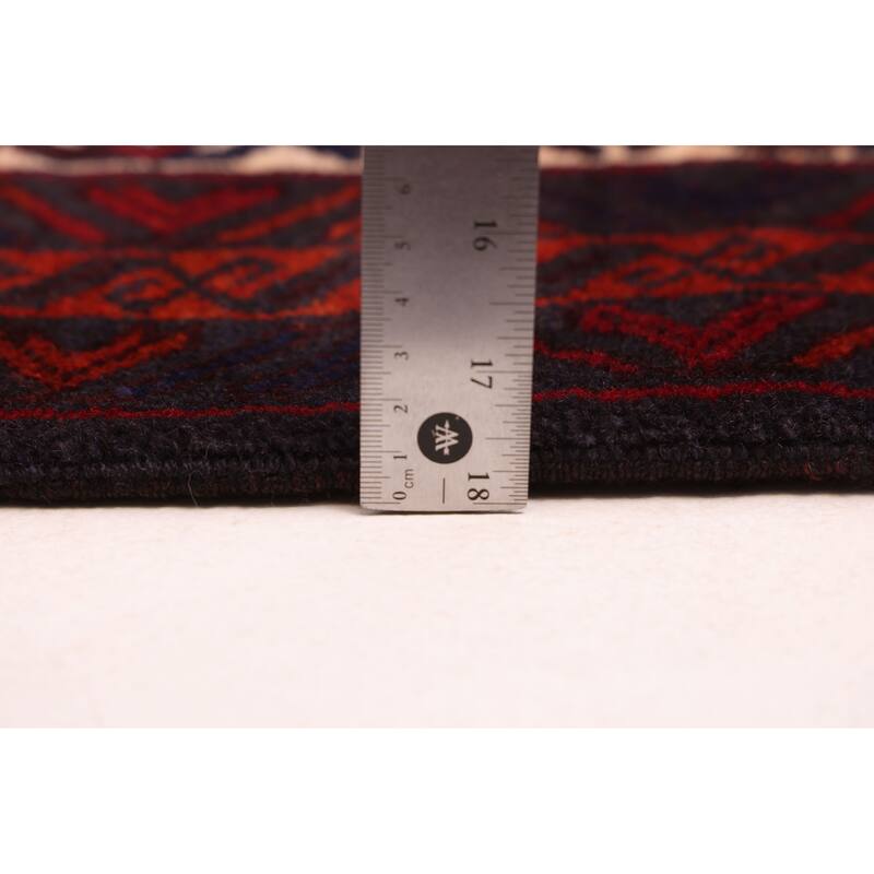 ECARPETGALLERY Hand-knotted Teimani Dark Red Wool Rug - 3'10 x 6'6