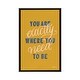 preview thumbnail 8 of 13, iCanvas "Encouraging Words - Exactly" by Becky Thorns Framed Charcoal - 26x18