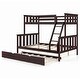 preview thumbnail 11 of 18, Costway Twin Over Full Bunk Bed with Trundle Ladder Safety Guardrails - See Details
