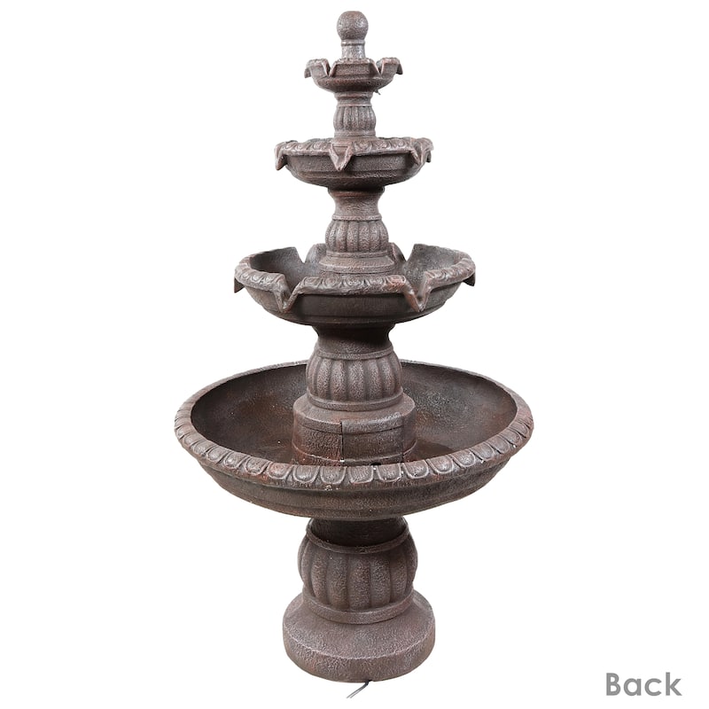 4-Tier Mediterranean Outdoor Water Fountain Backyard Feature -49" - 49"