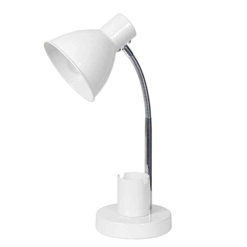 Gooseneck Desk Lamp with Adjustment Shade - 16.25" - Off White