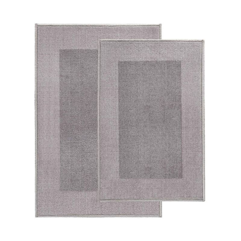 Solid Washable Non-Slip Backing 2 Piece Bath Rug Set by Superior