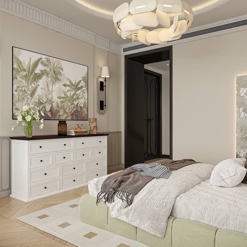Contemporary Multi-Drawer Dresser for Stylish Storage Chest Console