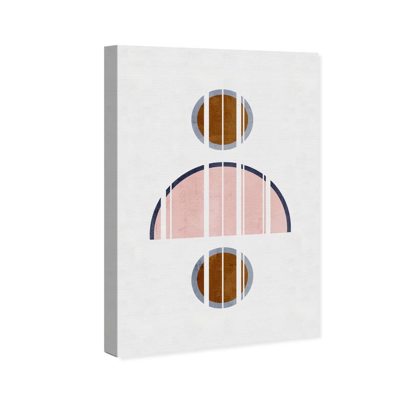 Wynwood Studio Canvas Abstract Warm Shapes White and Light Pink Scandinavian Wall Art Canvas Print
