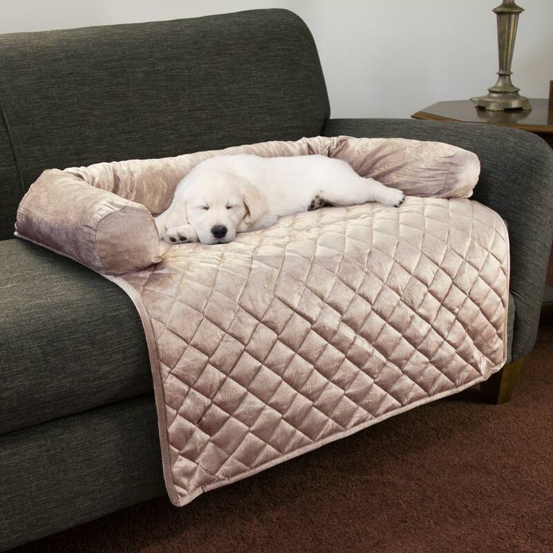 PETMAKER Couch Cover with Memory Foam Bolster for Dogs
