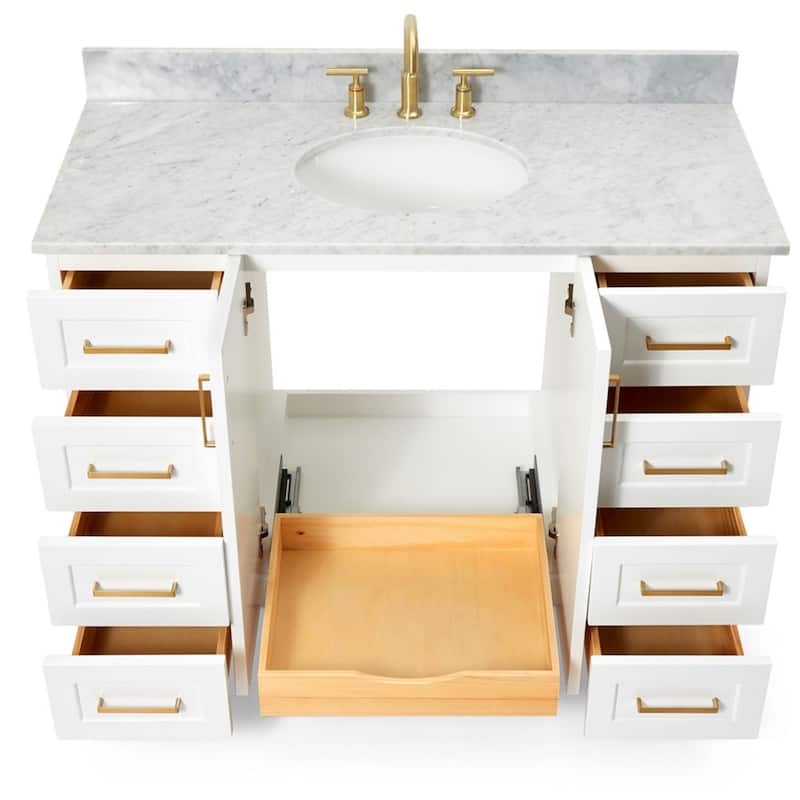 Ariel Q049SCW2OVO Taylor 49" Free Standing Single Oval Basin Vanity