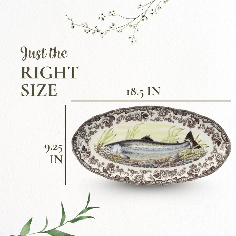 Spode Woodland Fish Platter - 18.5 Inch