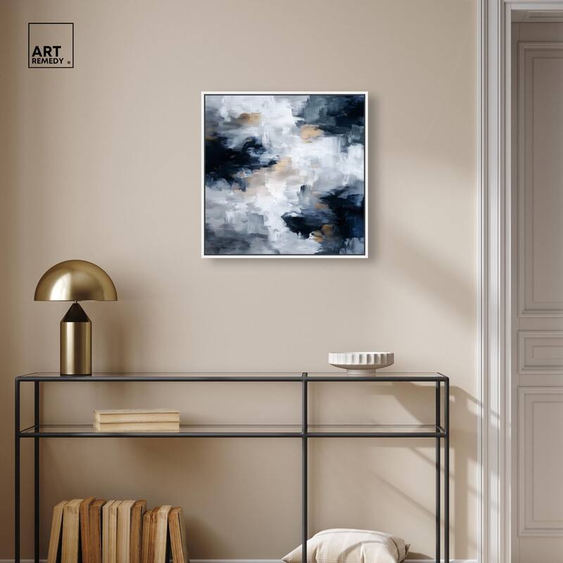 Midnight and Ivory II Canvas by Art Remedy