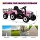 preview thumbnail 7 of 23, Lorise 35W Battery Powered Electric Tractor with Trailer for Kids 3-6 Years - 54"L x 20"W x 21"H