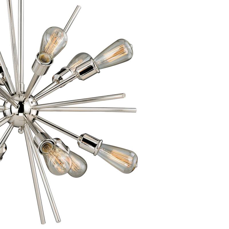 Estelle 12 Light Mid-Century Modern Sputnik Pendant - 27.5-in W x 27.5-in H x 27.5-in D