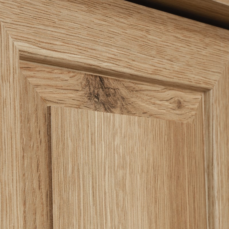 Wood Storage Cabinet with Rustic Farmhouse Style, Brown - 31.97"W x 17.24"D x 71.38"H