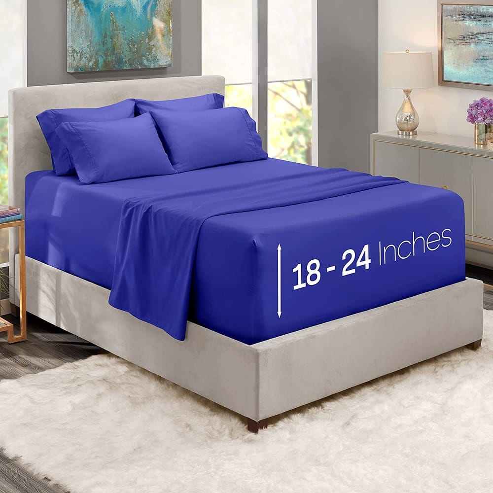 Empyrean Bedding 18"-24" Extra Deep Pocket Sheets Set - Ultra Soft Luxury Bed Sheet Set