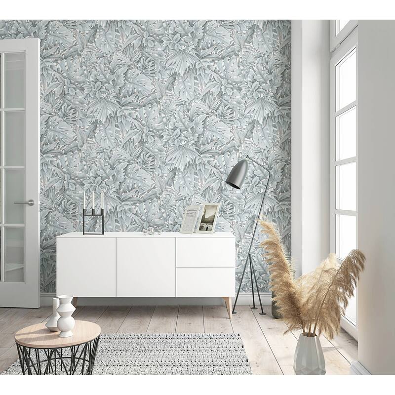Galerie Wallcoverings Eden Collection Jungle Leaves Vinyl on Non-Woven Matte Wallpaper Roll