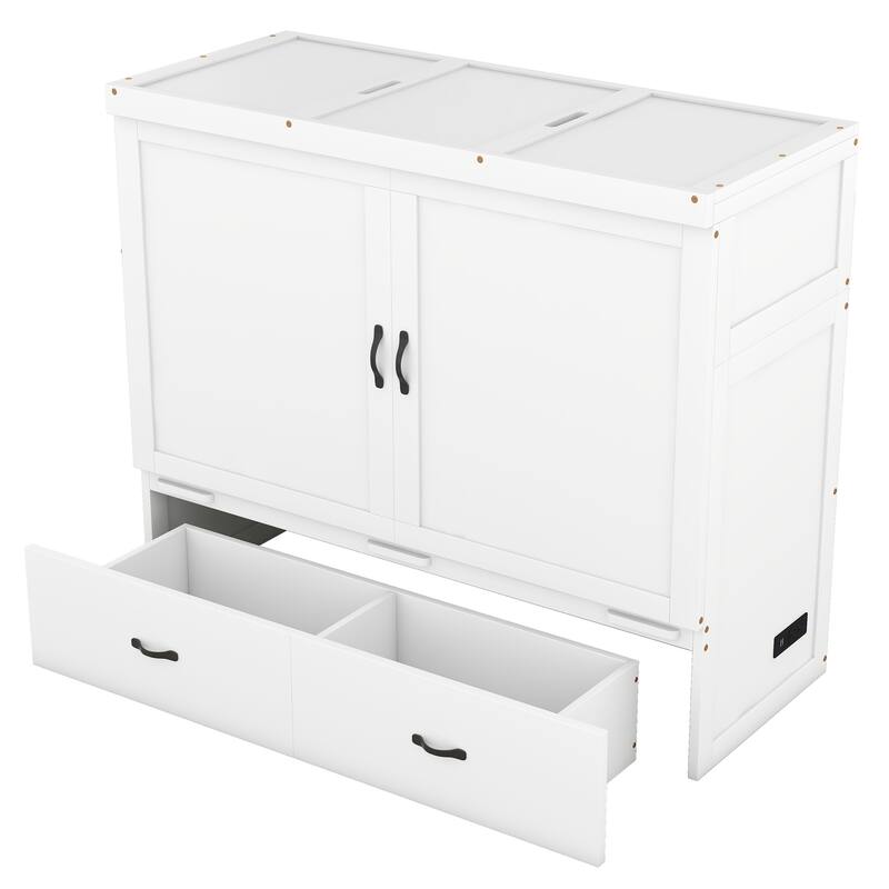 Murphy Bed with USB Port and a Large Drawer