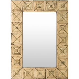 Celine Inlaid Bamboo Beveled Wall Mirror - 26" x 35.8"